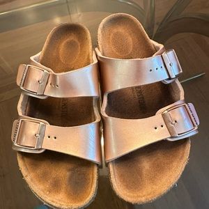 Birkenstocks rose gold